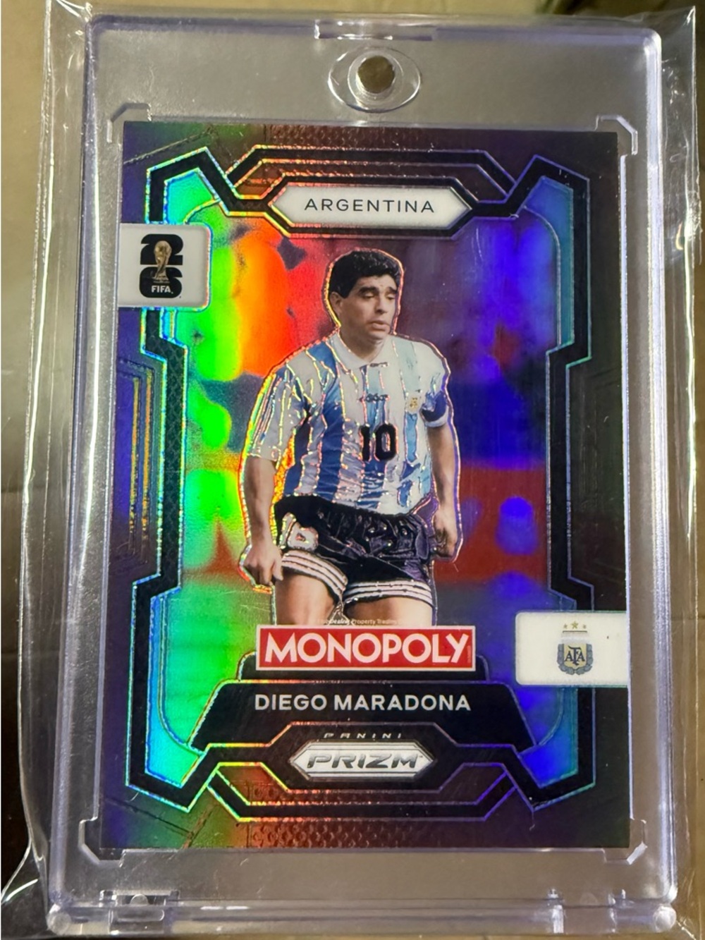 2026 Monopoly FIFA World Cup Diego Maradona #3 Prizm Bronze Prizm Rare /299 SSP